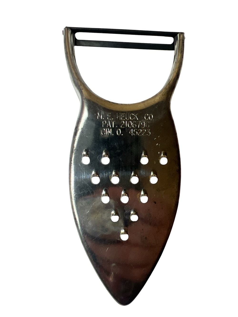 Vintage 1936 M.E. Heuck Co Steel Vegetable Peeler / Grater